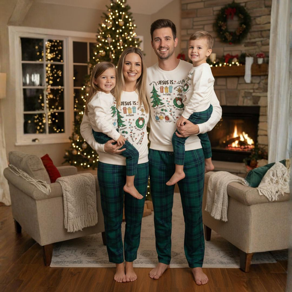 Pijama de Natal Família - Conjunto Xadrez