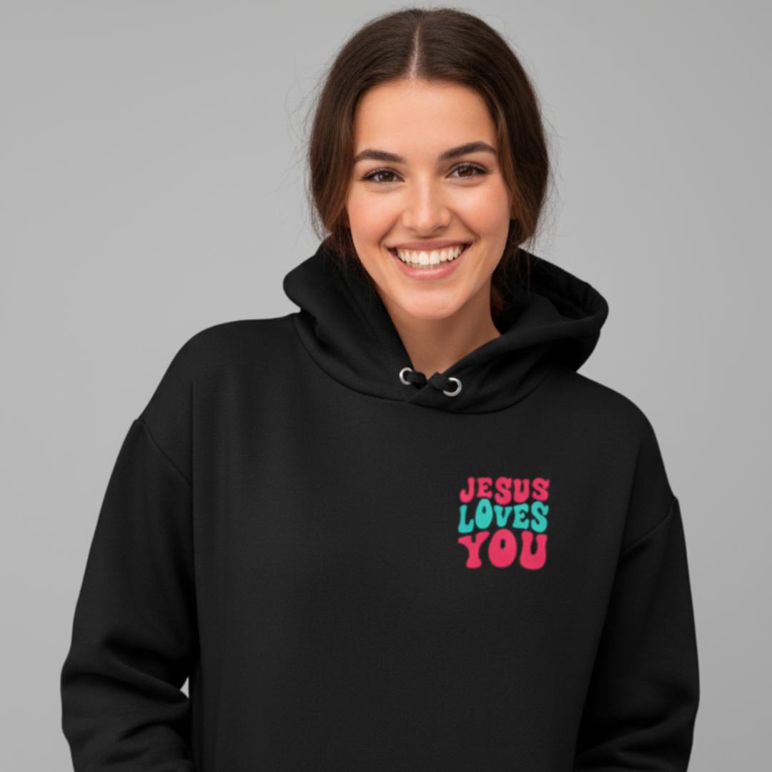 Hoodie Preto JESUS LOVES YOU