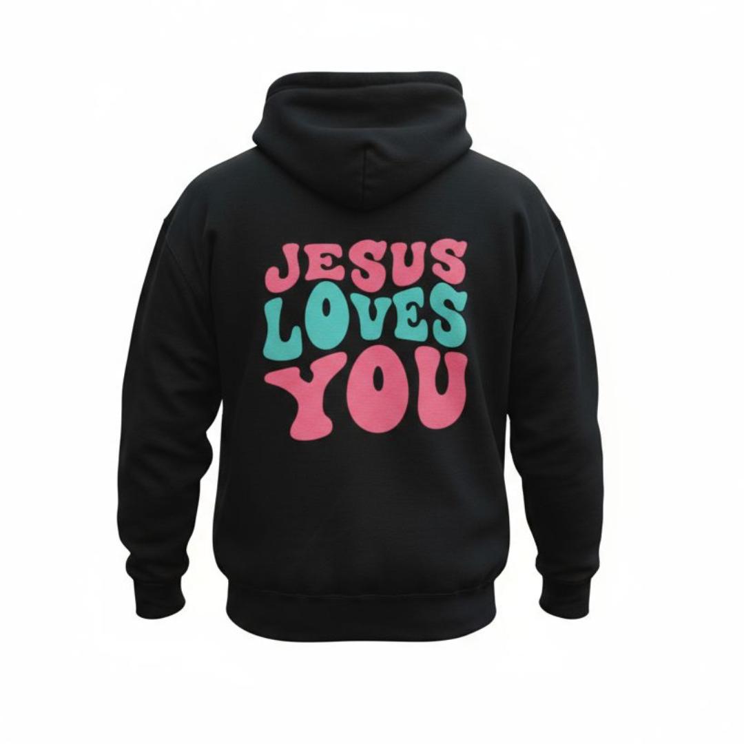 Hoodie Preto JESUS LOVES YOU