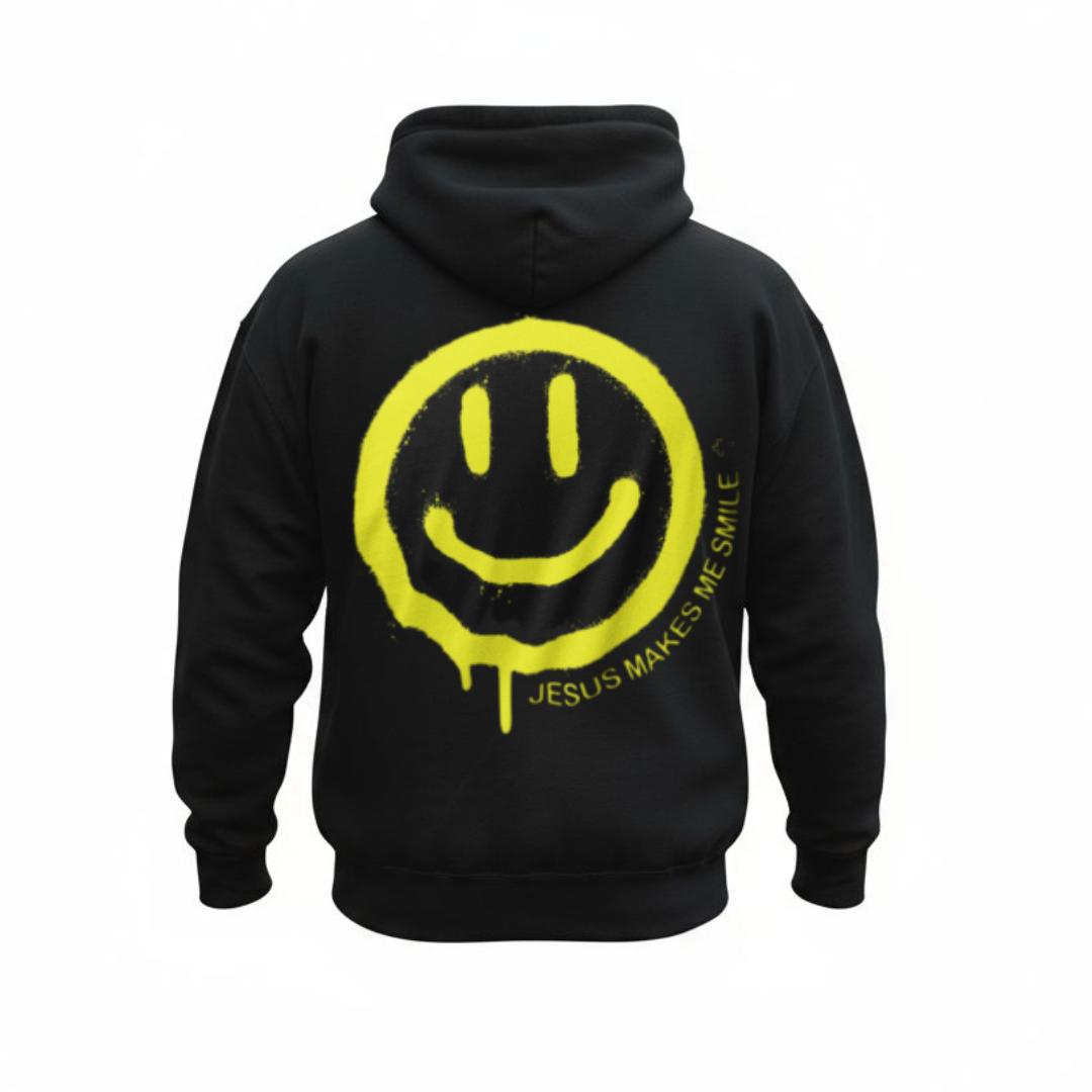Hoodie Preto JESUS MAKE ME SMILE