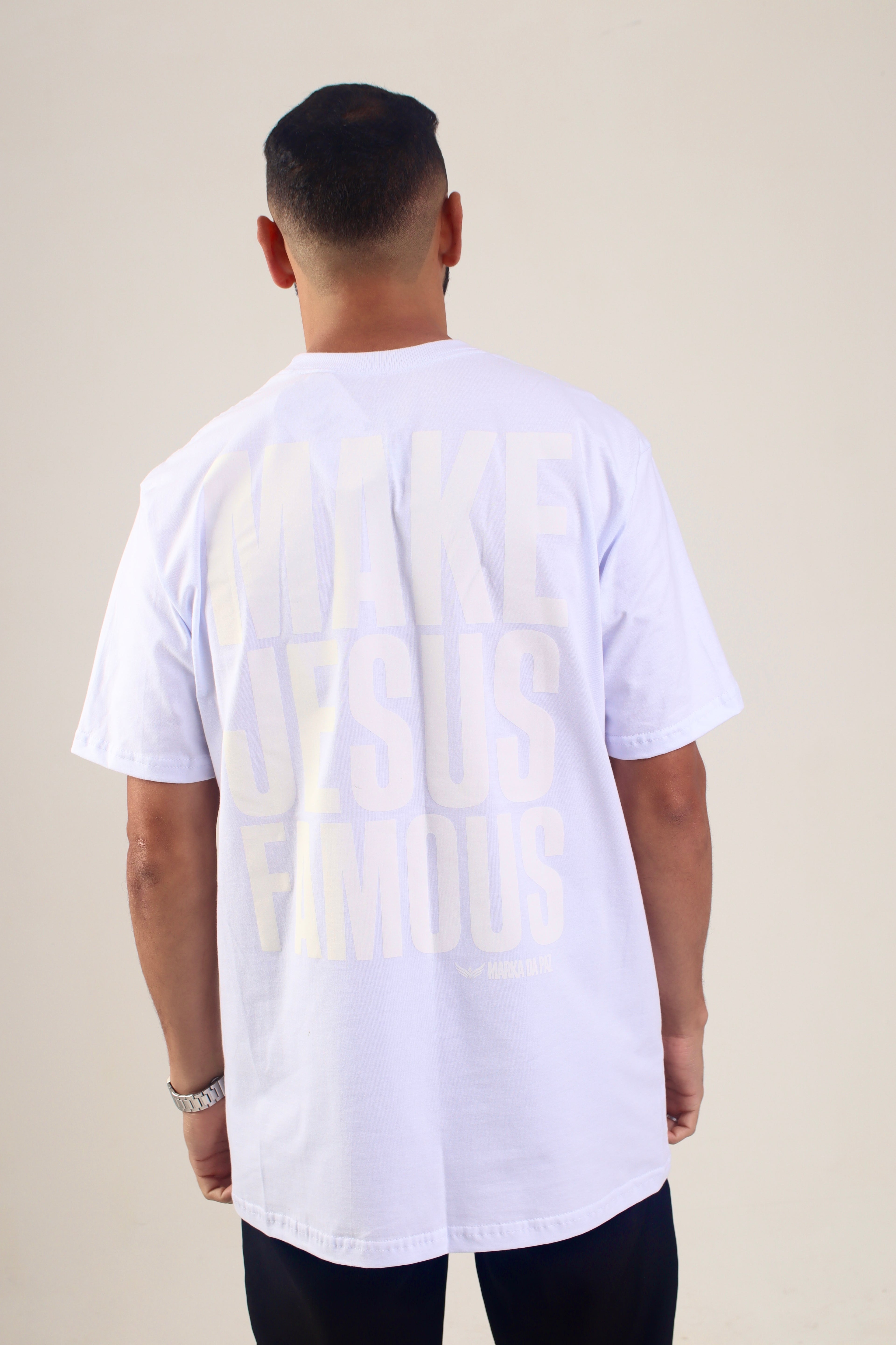 T-shirt Branca MAKE JESUS FAMOUS