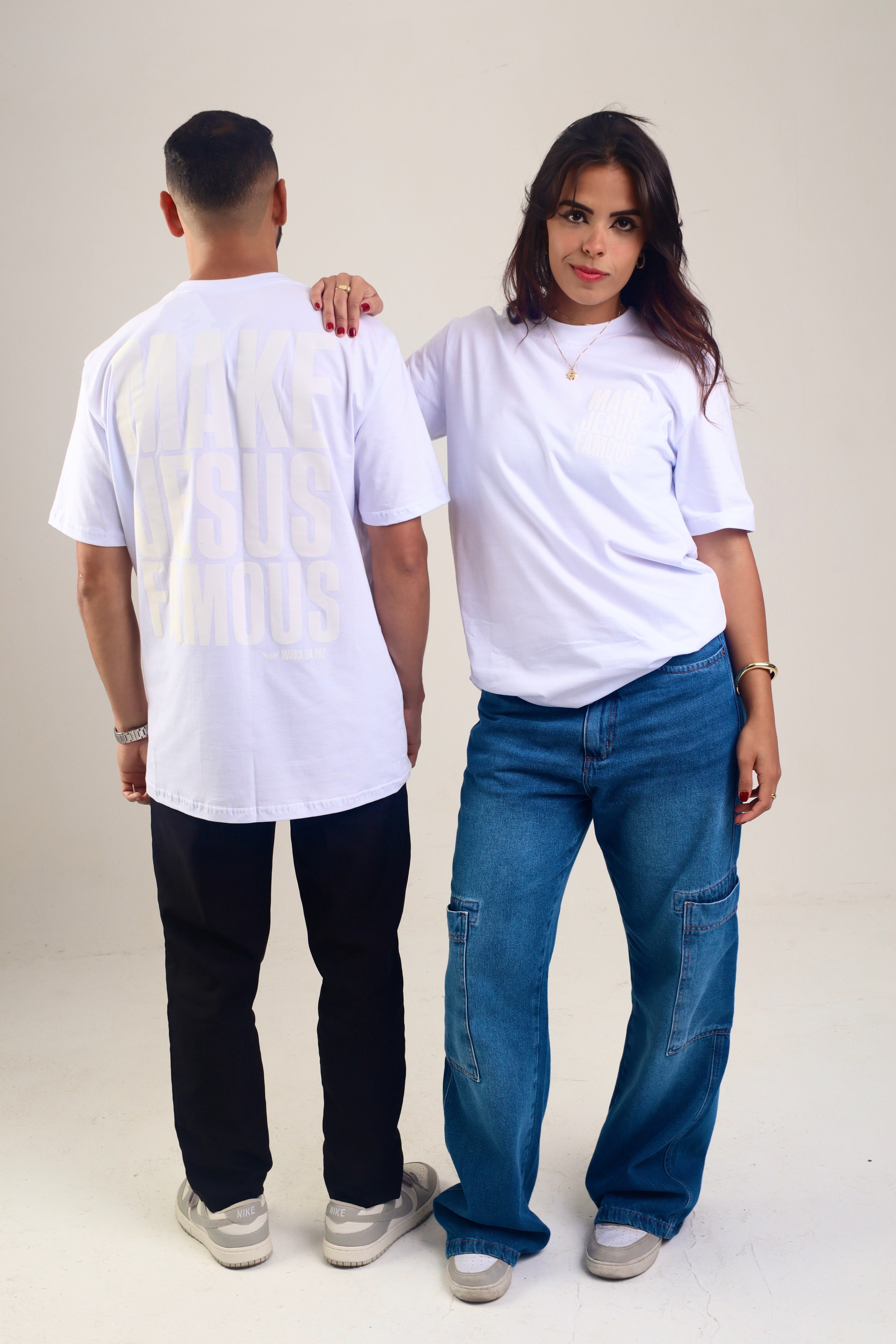 T-shirt Branca MAKE JESUS FAMOUS