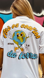 T-shirt Branca Até os Confins da Terra